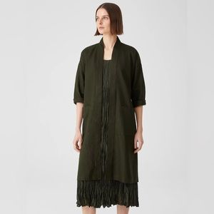 EILEEN FISHER Organic Linen Belted Jacket in Seaweed
